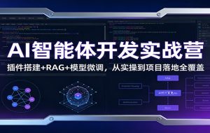AI智能体开发实战营:插件搭建+RAG+模型微调,从实操到项目落地全覆盖