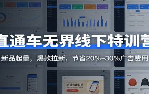 直通车无界线下特训营：新品起量，爆款拉新，节省20%-30%广告费用