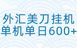 外汇美刀挂机：全自动挂机赚美金，单机600+