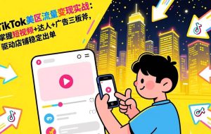 （17244期）TikTok美区流量变现实战：掌握短视频+达人+广告三板斧，驱动店铺稳定出单