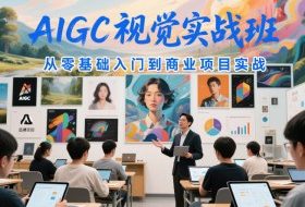 AIGC视觉实战班，从零基础入门到商业项目实战