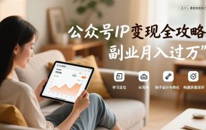 （17275期）公众号IP变现全攻略，学习定位、AI写作、钩子设计与转化，构建获客闭环，副业月入过万