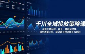 （17285期）千川全域投放策略课：涵盖全域起号、稳号、精细化投放，避免流量泛化，驱动账号快速成长与盈利