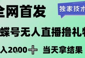 2026最新蝴蝶号无人直播掘金，独家技术，全网首发小白做了一个月收益3W，长期稳定可做【揭秘】