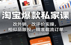 淘宝天猫系统课：千万级操盘手亲授，从0到过亿全流程，小微企业必看