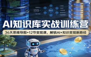 AI知识库实战训练营：36天思维导图+12节变现课，解锁AI+知识变现新路径