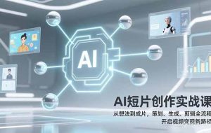 （17327期）AI短片创作实战课：从想法到成片，策划、生成、剪辑全流程，开启视频变现新路径！