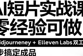 AI短片实战课：零经验可做，Midjourney+ElevenLabs双工具，3步搞定成品