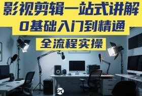 影视剪辑一站式讲解，0基础入门到精通，全流程实操