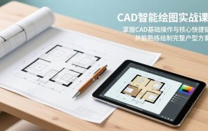 （17348期）CAD智能绘图实战课：掌握CAD基础操作与核心快捷键，并能熟练绘制完整户型方案