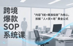 （17370期）跨境爆款SOP系统课，“内容飞轮+精准投放”为核心，拆解“人×货×场”黄金公式