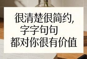 付费文章：很清楚很简约，字字句句都对你很有价值