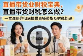 直播带货业财税宝典，直播带货财税怎么做？一堂课帮你彻底搞懂直播带货及财税处理