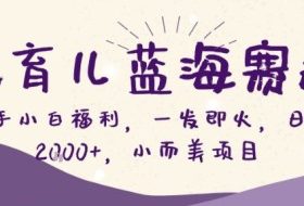 AI育儿蓝海赛道，新手小白福利一发即火，日入200+，小而美项目【揭秘】