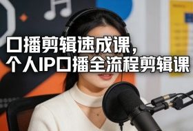 口播剪辑速成课，个人IP口播全流程剪辑课
