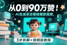 从0到90万赞：AI生成采访萌娃爆款视频，3步拆解+保姆级教程