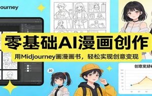零基础AI漫画创作：用Midjourney画漫画书，轻松实现创意变现
