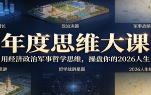 年度思维大课，用经济政治军事哲学思维，操盘你的2026人生