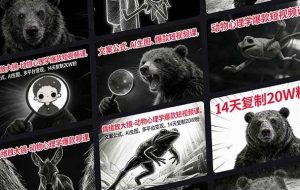 （17376期）情绪放大镜-动物心理学爆款短视频课，文案公式、AI生图、多平台变现，14天复制20W粉