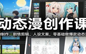 动态漫创作课：AI制作、剧情剪辑、人设文案，零基础做爆款动态漫