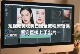 短视频美妆类口播全流程剪辑课，看完直接上手出片