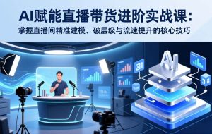 （17405期）AI赋能直播带货进阶实战课：掌握直播间精准建模、破层级与流速提升的核心技巧