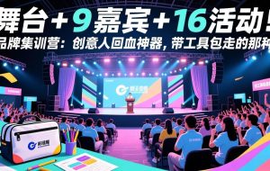 （17413期）舞台 + 9 嘉宾 + 16 活动！品牌集训营：创意人回血神器，带工具包走的那种