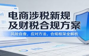 电商涉税新规及财税合规方案：风险自查，应对方法，合规框架全解析