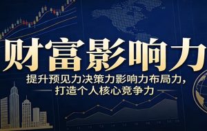 财富影响力提升，构建顶层布局思维，实现人生与事业双向升级