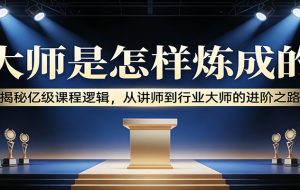大师是怎样炼成的：揭秘亿级课程逻辑，从讲师到行业大师的进阶之路