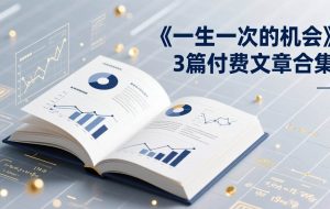（17456期）付费文章合集《一生一次的机会》3篇，一个系统性、一次性、独家性的透剧