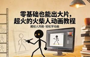 （17464期）零基础也能出大片，超火的火柴人动画教程（藏经人风格）