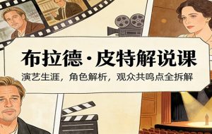 演员说-布拉德.皮特解说课：演艺生涯，角色解析，观众共鸣点全拆解