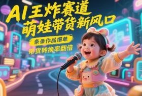 AI王炸赛道，萌娃带货新风口，条条作品爆单，带货转换率翻倍，核心逻辑拆解