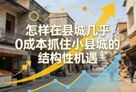 付费文章：怎样在县城几乎0成本抓住小县城的结构性机遇