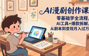(17519期)AI漫剧创作课:零基础学全流程,AI工具+爆款拆解,从剧本到变现月入过万
