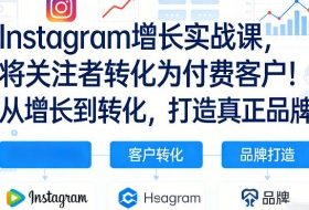 Instagram增长实战课，将关注者转化为付费客户！从增长到转化，打造真正品牌（双语字幕）