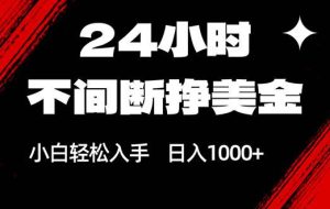 (17531期)24小时不间断挣美金,小白轻松上手,日入1000+