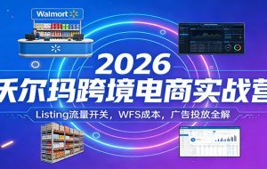 2026沃尔玛跨境电商实战营：Listing流量开关，WFS成本，广告投放全解