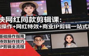 剪映网红同款剪辑课：基础操作+网红特效+商业IP剪辑一站式精通