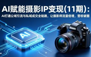 （17558期）AI赋能摄影IP变现(11期)：AI打通公域引流与私域成交全链路，让摄影师流量倍增，营收破圈