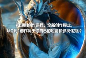 AI短剧创作课程，全新创作模式，从0到1创作属于你自己的短剧和影视化短片