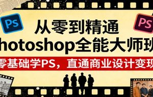 从零到精通Photoshop全能大师班：零基础学PS，直通商业设计变现