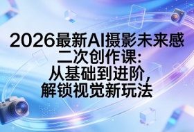2026最新AI摄影未来感二次创作课：从基础到进阶，解锁视觉新玩法
