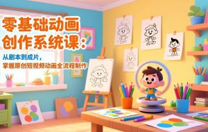（17161期）零基础动画创作系统课：从剧本到成片，掌握原创短视频动画全流程制作