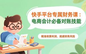（17167期）快手平台专属财务课：电商会计必备对账技能，精准核算利润、规避财务风险