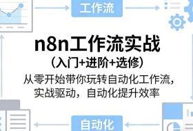 n8n工作流实战（入门+进阶+选修）从零开始带你玩转自动化工作流，实战驱动，自动化提升效率
