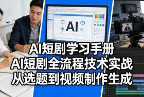 AI短剧学习手册，AI短剧全流程技术实战，从选题到视频制作生成