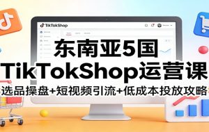 东南亚5国TikTokShop运营课：选品操盘+短视频引流+低成本投放攻略