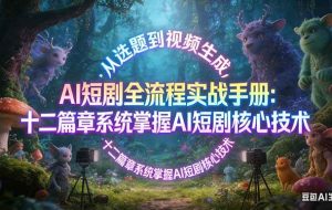 （17620期）AI 短剧全流程实战手册：从选题到视频生成，十二篇章系统掌握 AI 短剧核心技术